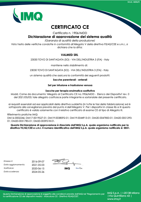 Certifate of valmed