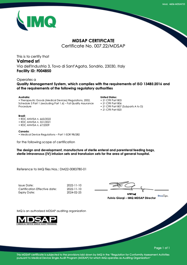 Certifate of valmed